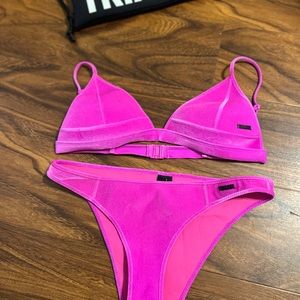 Triangl Swimwear bikini top and bottom- velvet material